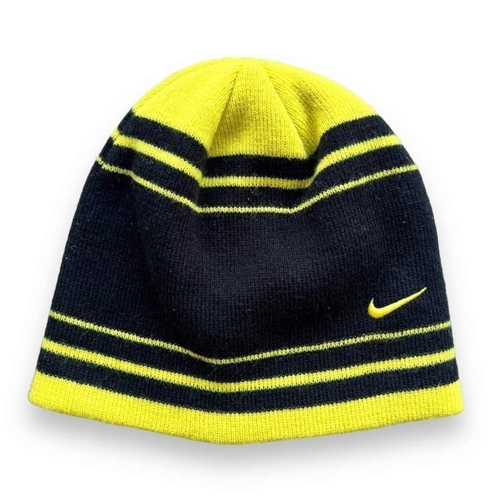 Nike Boys Swoosh Beanie Black and Yellow